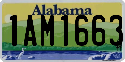 AL license plate 1AM1663