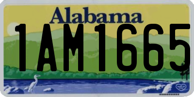 AL license plate 1AM1665