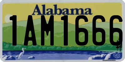 AL license plate 1AM1666