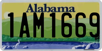 AL license plate 1AM1669