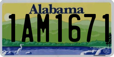 AL license plate 1AM1671