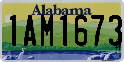 AL license plate 1AM1673
