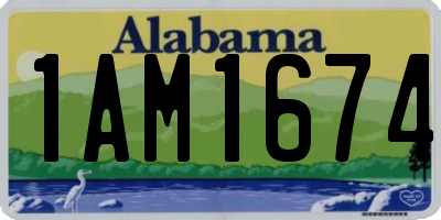 AL license plate 1AM1674