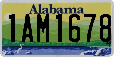 AL license plate 1AM1678