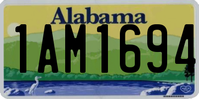 AL license plate 1AM1694