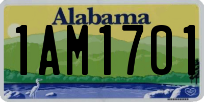 AL license plate 1AM1701