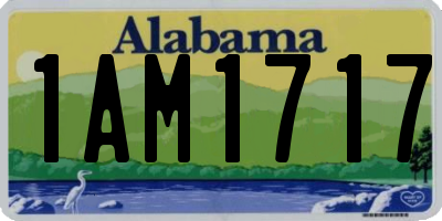 AL license plate 1AM1717