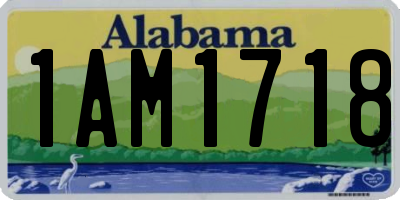 AL license plate 1AM1718