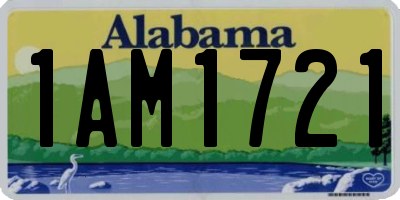AL license plate 1AM1721