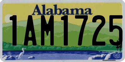 AL license plate 1AM1725