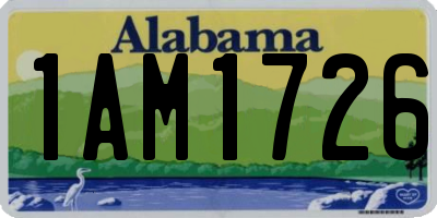 AL license plate 1AM1726