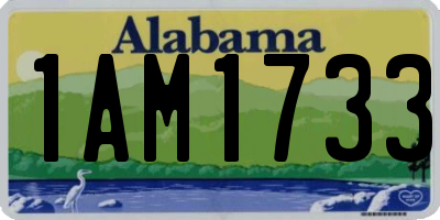 AL license plate 1AM1733
