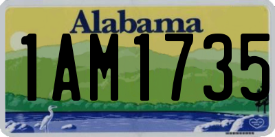 AL license plate 1AM1735