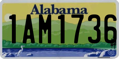 AL license plate 1AM1736