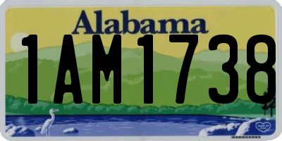 AL license plate 1AM1738