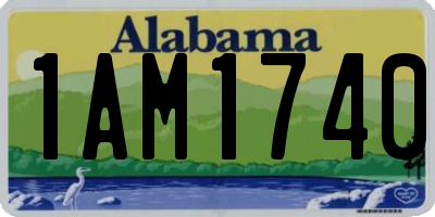AL license plate 1AM1740
