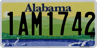 AL license plate 1AM1742