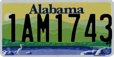 AL license plate 1AM1743