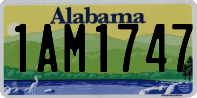 AL license plate 1AM1747