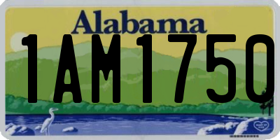 AL license plate 1AM1750