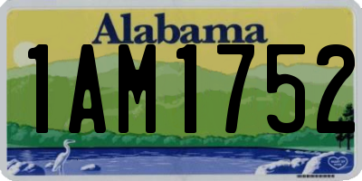 AL license plate 1AM1752