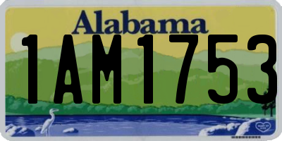 AL license plate 1AM1753