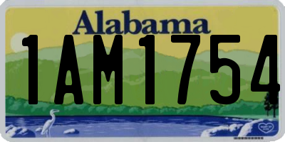 AL license plate 1AM1754