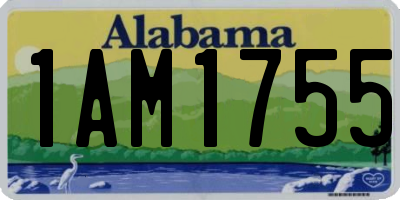 AL license plate 1AM1755