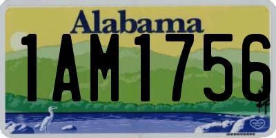 AL license plate 1AM1756