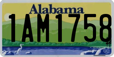 AL license plate 1AM1758