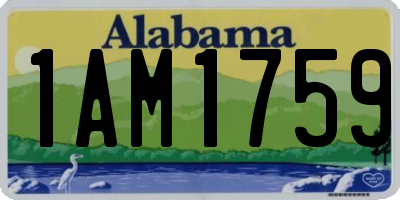 AL license plate 1AM1759