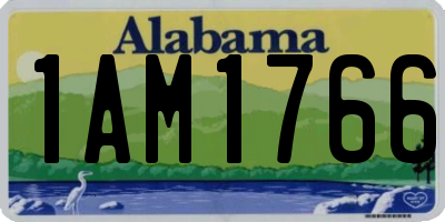 AL license plate 1AM1766