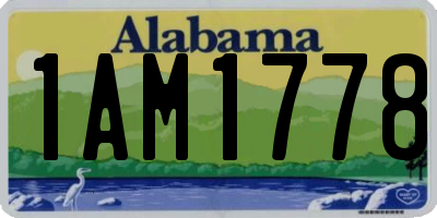 AL license plate 1AM1778