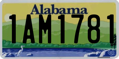 AL license plate 1AM1781