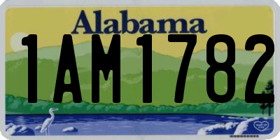 AL license plate 1AM1782