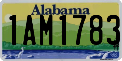 AL license plate 1AM1783