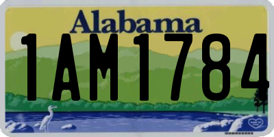 AL license plate 1AM1784