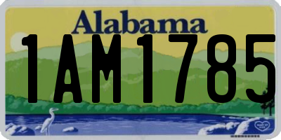 AL license plate 1AM1785