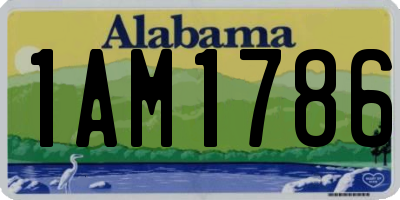 AL license plate 1AM1786