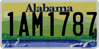 AL license plate 1AM1787