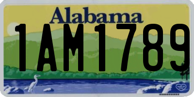 AL license plate 1AM1789