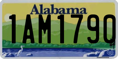 AL license plate 1AM1790