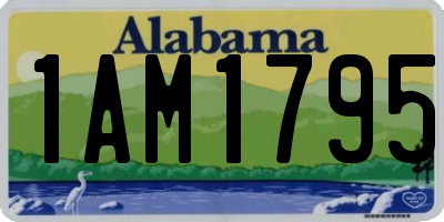 AL license plate 1AM1795