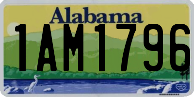 AL license plate 1AM1796
