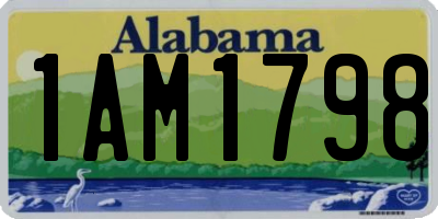 AL license plate 1AM1798
