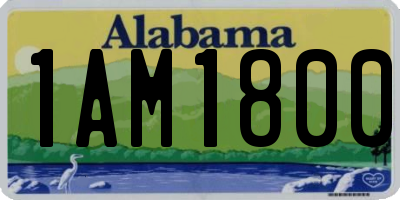 AL license plate 1AM1800