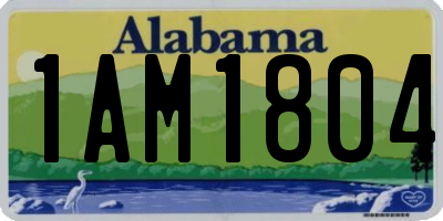 AL license plate 1AM1804