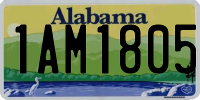 AL license plate 1AM1805