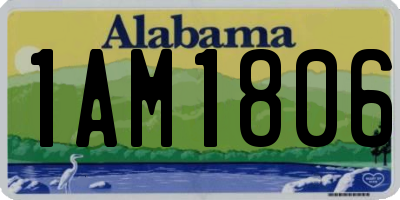 AL license plate 1AM1806