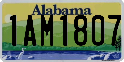 AL license plate 1AM1807